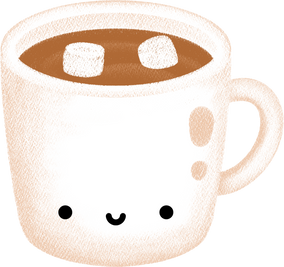 happy hot chocolate white mug